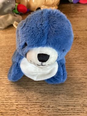 Carters Blue And White Seal Sea Lion Plush Baby Toy Stuffed Animal 68043